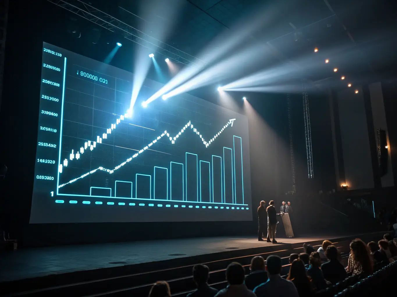 A graph showing a significant increase in ROI after implementing AI automation solutions, highlighting the financial benefits.