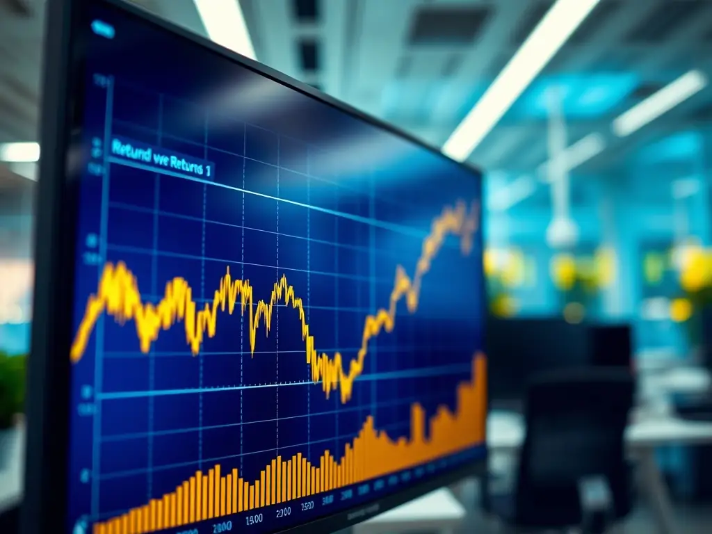 A graph showcasing a clear upward trend in ROI, illustrating the financial benefits of AI-powered automation solutions.