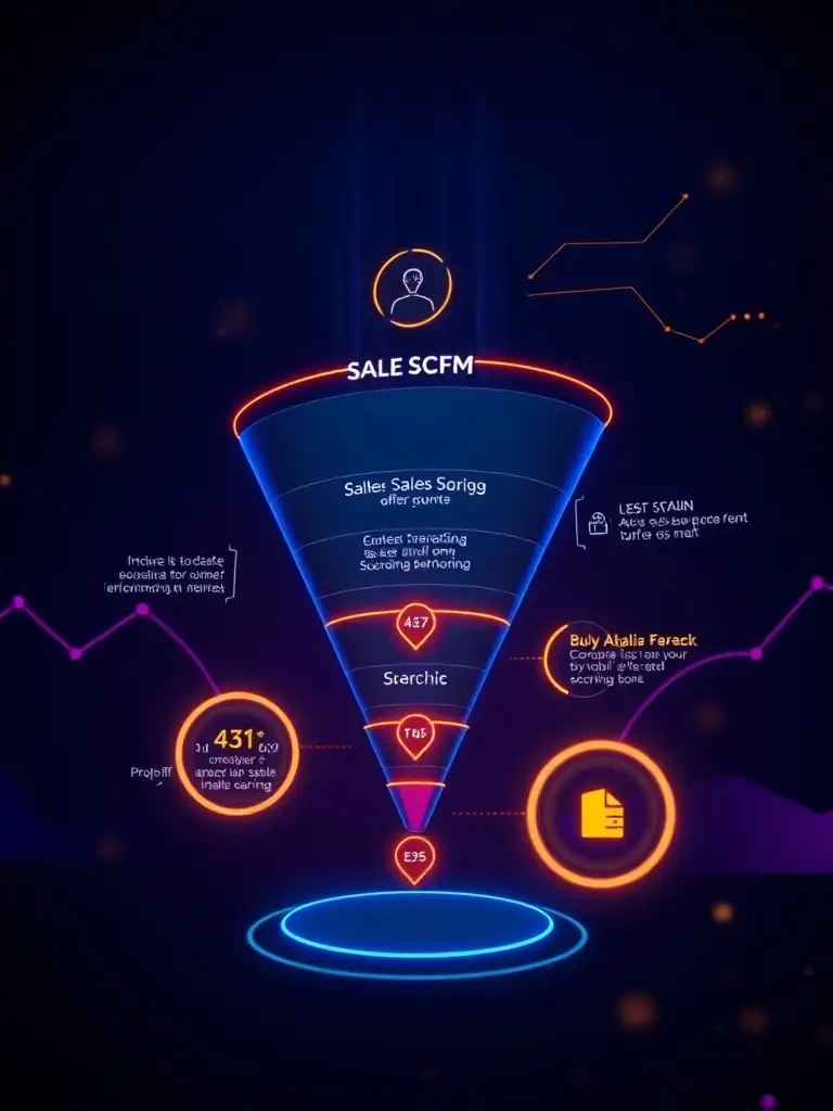 A graphic illustrating the conversion process, showing leads transforming into paying customers with a clear path and milestones.